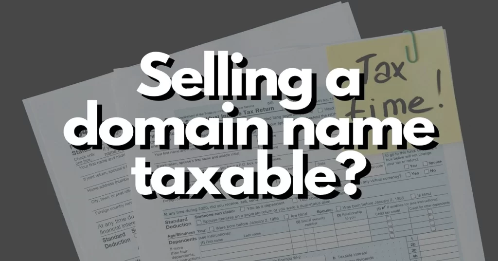 Is selling a domain name taxable