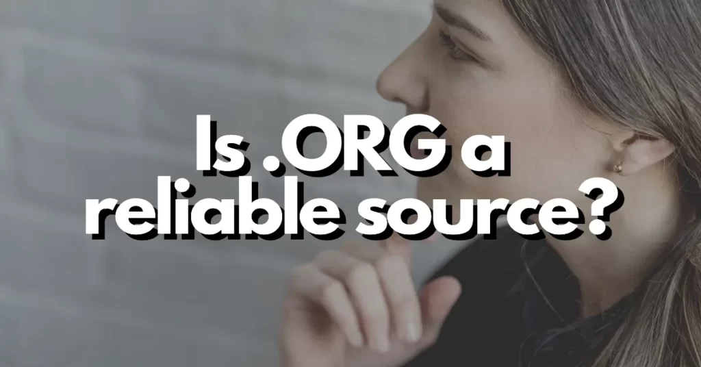 is org a reliable source